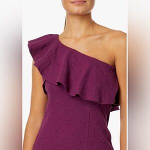 Lilly Pulitzer Bordeaux One-Shoulder Minidress NWT size 14